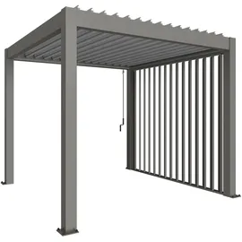 Biohort Lamellenseitenwand zu Pergola 10 x 235 x 327 cm Quarzgrau-Metallic