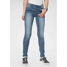 FLASHLIGHTS Jeansjeggings (Packung, 2er-Pack) enge Passform, Röhrenjeans, Used-Look-Waschung, hohe Leibhöhe blau 42