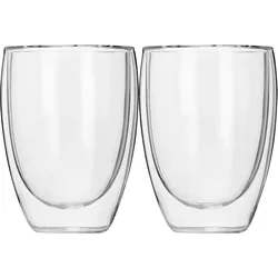 B&S Thermogläser doppelwandig (2 x 350ml) Cappucino Tasse aus Borosilikatglas
