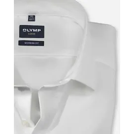 Olymp Businesshemd "Luxor modern fit", Herren, Gr. 47, N-Gr, beige (hellbeige), Web, Obermaterial: 100% Baumwolle, Hemden