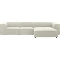 W.Schillig Ecksofa »around-the-block«, mit eleganter Biese, mit Federkern, Breite 341 cm