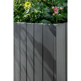 prestige home living outdoor Quadratischer Pflanzkübel 30 x 30 x 64 cm Anthrazit