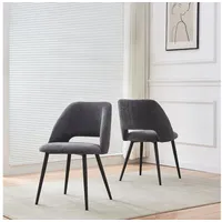 B&D home Esszimmerstuhl VICKY Kordsamt schwarz 2er Set