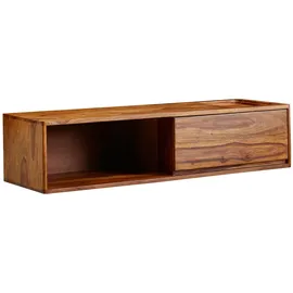 FineBuy Lowboard 108x25x34 cm Braun Holz