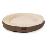 lionto Rundes Hundebett braun S