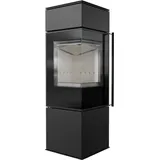 Freistehender Ofen KRATKI REN S/L/BA1 7kW Ø150 Set mit Türschließung - Schwarz