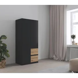 Rauch Drehtürenschrank COSTA 91 x 197 x 54 cm Grau