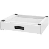 ML-Design Verbindungsrahmen für Waschmaschine mit Ausziehbarer Schublade 60x55cm Weiß rutschfest, Zwischenbausatz Universal Zwischenrahmen Zwischenbaurahmen Trocknersäule