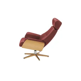 Möbel Kraft Drehsessel Air Leder 80 x 106 x 78 cm Rot mit Relax-Funktion