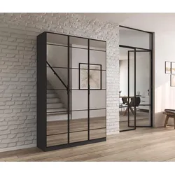 rauch Schrank »Acero« - 136x41x210cm - grau - Holz / Holz