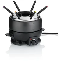 Kela Elektrisches Fleischfondue Set 9tlg, Fondueset für 6 Personen SIMPLON, Käsefondue, Schokofondue elektrisch mit Gabeln, Gabelhalter, 800W