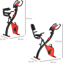 Homcom Heimtrainer mit LCD Display rot