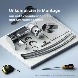 AM.PM Waschtischarmatur mit Ablaufgarnitur 1 1/4 Zoll Messing Ventil Ablauf