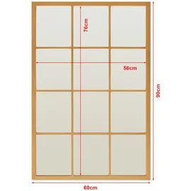 [en.casa] Wandspiegel, Gold, Glas, Rechteckig, 60x90x1.8 cm,