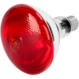 Zrwuldu E27 R120 100 Watt Infrarotlampe Rotlichtlampe Wärmelampe, Infrarotlicht Rotlicht für Terrarium, Hühnerstall, Reptilien, Hühner, Hunde, Kaninchen - Spritzwassergeschützt & Langlebig (6000h)