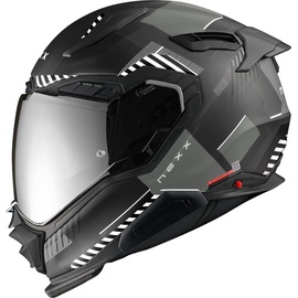 NEXX X.WST3 Fluence Helm, schwarz-silber, Größe L