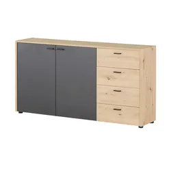 Sideboard  Nisio , holzfarben , Maße (cm): B: 153 H: 80,5 T: 35