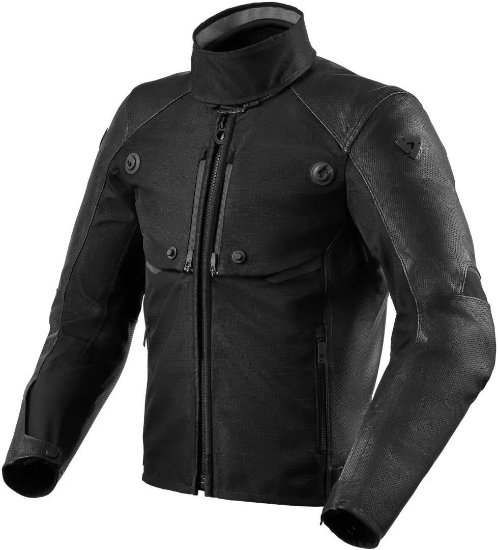 Revit Valve H2O Motorrad Lederjacke, schwarz, Größe 46 für Männer