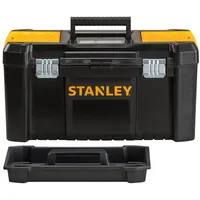 Stanley Kunststoffbox Essential, 19", Werkzeugkiste - schwarz/gelb, mit Metallschließen