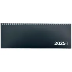 2025 ADINA Tischquerkalender schwarz 1W 2S Schreibtischkalender Tischkalender 30x10cm