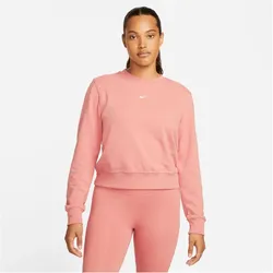 NIKE Dri-FIT One Crew-Neck French Terry Sweatshirt Damen 618 - red stardust/white L