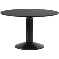 Muuto Midst Tisch, Ø 120 cm, linoleum schwarz / schwarz