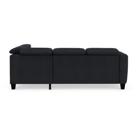 sit&more Ecksofa SIT & MORE "Belluci L-Form", blau (tiefblau), B:249cm H:85cm T:195cm, Sofas, Ecksofa, inklusive Federkern, wahlweise mit Bettfunktion und Bettkasten