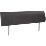 Home4You Kopfteil Polsterkopfteil, Anthrazit - 140 cm - Webstoffbezug