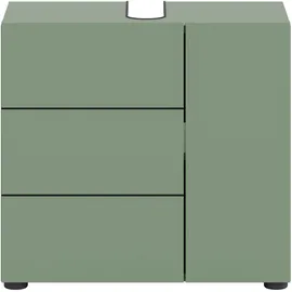 WELLTIME Waschbeckenunterschrank BIEL 60 x 57 cm grün/schwarz