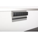 Kesseböhmer Küchenorganizer-Set Kesseböhmer Linero MosaiQ Küchen-Relingsystem Module Zubehör, Magnet-Messerhalter Kunststoff titangrau grau