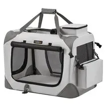 Songmics Hundebox M 60 x 42 x 42 cm Rauchgrau