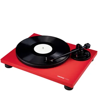 Reloop Turn 2 – Riemenangetriebener analoger HiFi Plattenspieler (33/45 RPM) mit geradem Tonarm, Ortofon OM10 Tonabnehmersystem, druckgegossener Aluminium-Plattenteller