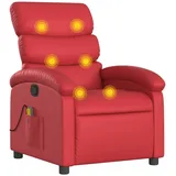 vidaXL Massagesessel Rot Kunstleder
