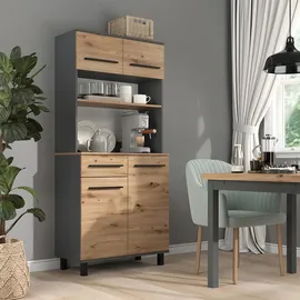 Vicco Küchenbuffet Pure 80,2 x 40,5 cm Artisan-Eiche/Anthrazit