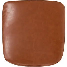 Beliani Esszimmerstuhl Kunstleder goldbraun