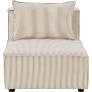 Juskys Modulares Sofa Domas Schlafsofa mit Kissen Cord Beige