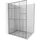 Mexen Kioto L Duschwand Walk-in 110 x 200 cm, schwarzes Muster, gebürstetes Messing - 800-110-103-65-78