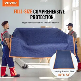 Vevor 12x Umzugsdecken 2032x1829mm Möbeldecken Vliesstoff + recycelte Baumwolle Lagerdecken Umzug Packdecken Transport-Decken Möbelpackdecken Verpackungsdecken zum Schutz für Möbel