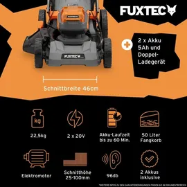 FUXTEC FX-E2RM46PROSET inkl. 2 x 5,0 Ah