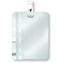 Ketten-Anhänger ONE ELEMENT "Gravurplatte Anhänger aus 925 Silber", silber, Schmuckanhänger, Damen, Silber 925 (Sterlingsilber), Damen Silber Schmuck Gravurplatte