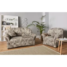 DOMO collection Couch Mikrofaser 3-Sitzer Braun