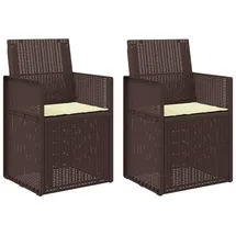 vidaXL Gartenstuhl 2 pcs 2 x 2 x 2 cm braun/weiß