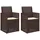 vidaXL Gartenstuhl 2 pcs 2 x 2 x 2 cm braun/weiß