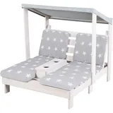 roba Doppelliege Sonnenliege 85 x 85 x 88 cm Grau