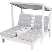 roba Doppelliege Sonnenliege 85 x 85 x 88 cm Grau