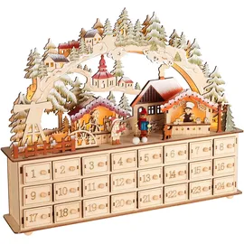 Brubaker Adventskalender zum Befüllen Weihnachtsdorf 2025 40 cm