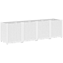 vidaXL Hochbeet 160 x 40 x 53 cm Weiß