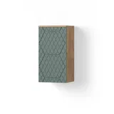 livinity® Badschrank, Grün, Eiche Wotan, 2 Fächer, Rechteckig, 30x59x24 cm, Badezimmer, Badezimmerschränke, Hängeschränke