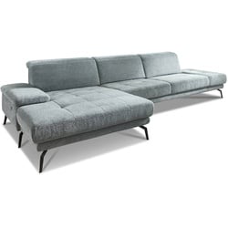 ComfortPlan Ecksofa Almeria Stoff Blau Ocean