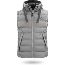 normani Outdoor Sports Herren Winter-Steppweste Yuquot in Grau | Gr.: 4XL
